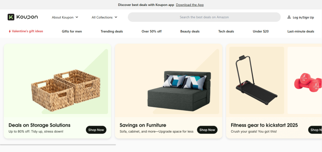 Homepage of Official Website of Koupon AI